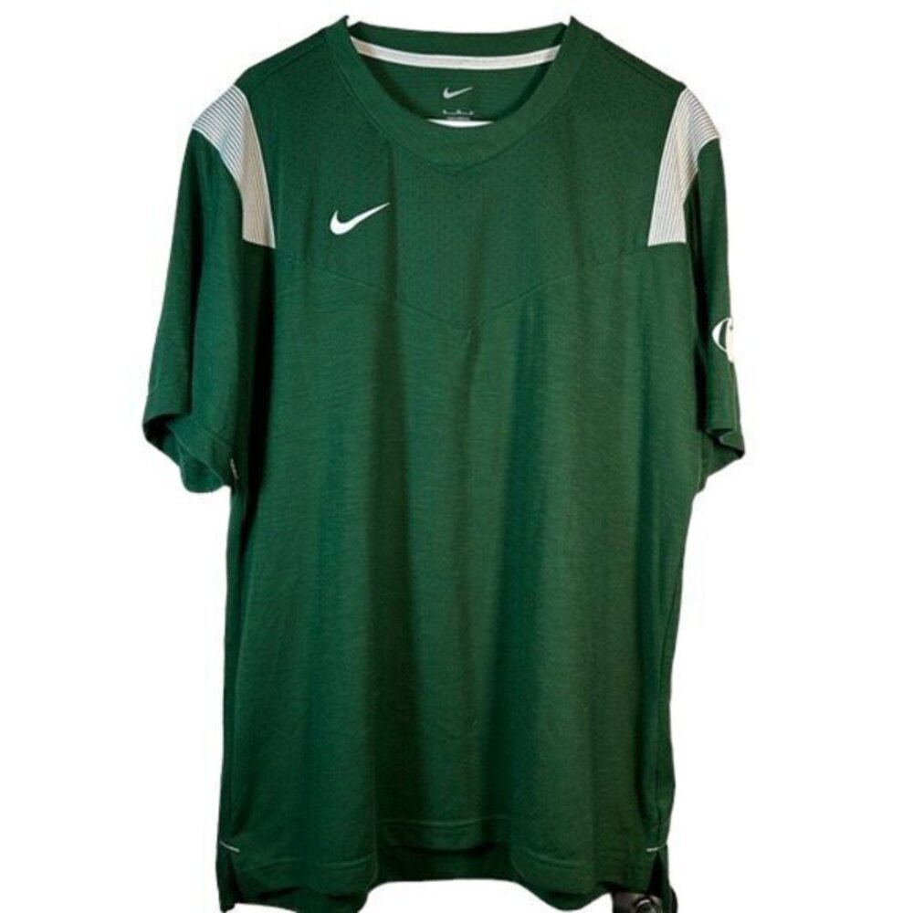 Nike Dri-Fit Football Player Top Pullover Green White Size XL EUC #0933-AZ
